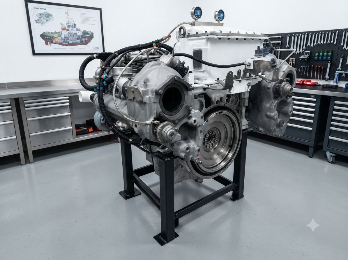 Serviço técnico em motor diesel